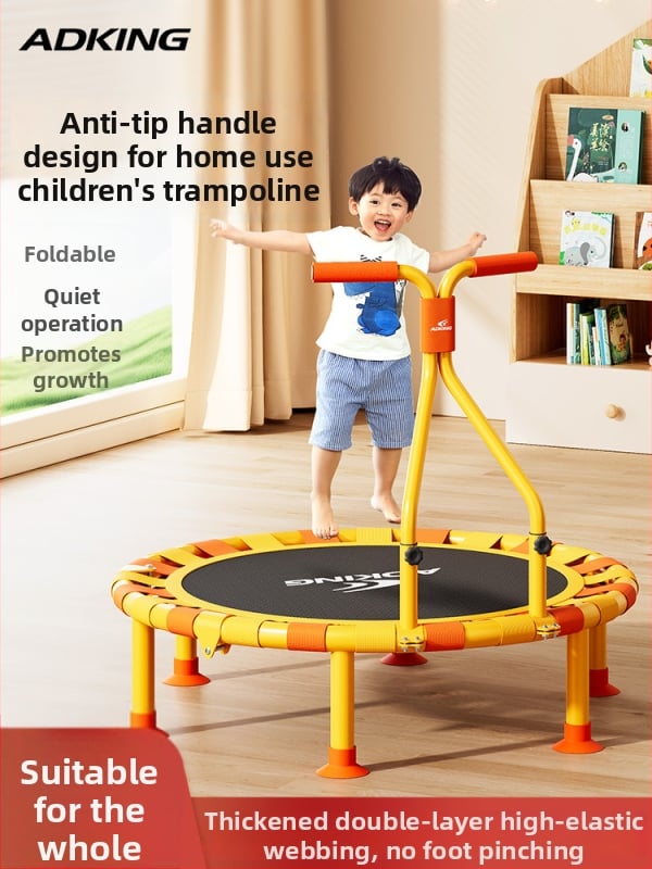 Saliekams iekšējais trampolīns pieaugušajiem un bērniem - ST 472, auksti velcēts tērauds, universāla lietošana, mājas fitnesa aprīkojums