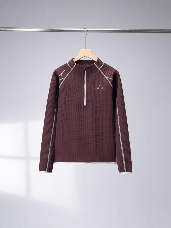 Duga rukava poliester majica – okrugli izrez, gradski stil, ravni kroj, standardna duljina