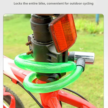 Dviračio kabelinis užraktas su plieno vielos apvalkalu, modelis 2280, svoris 1,3 kg, daugiafunkcis