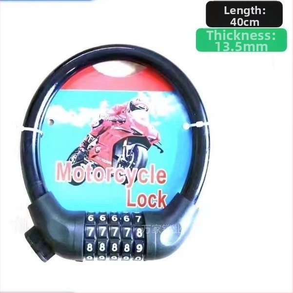 Dviračio kabelinis užraktas su plieno vielos apvalkalu, modelis 2280, svoris 1,3 kg, daugiafunkcis