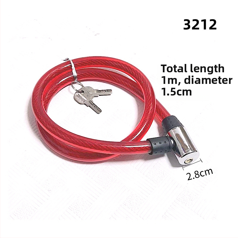 Dviračio kabelinis užraktas su plieno vielos apvalkalu, modelis 2280, svoris 1,3 kg, daugiafunkcis