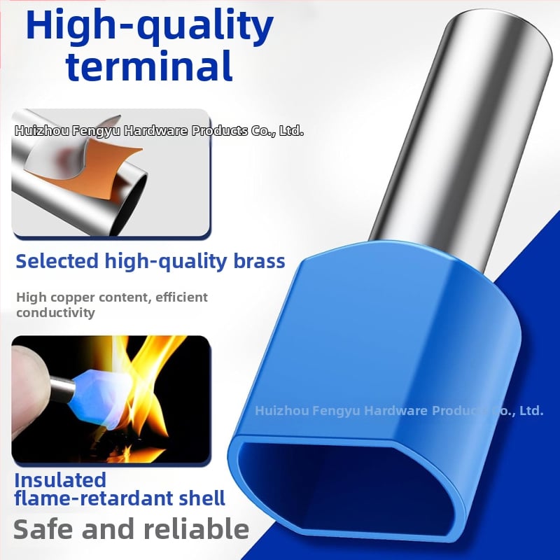 Sada terminálov typu trubica, meď, predizolované, európsky štýl, 800 ks