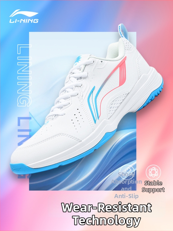 Unisex badminton batų pora – lengvi, neslystantys, Phylon vidpadis ir guminė pada, viršus: sintetinis odinis + tekstilė, priekinis raištelių užsegimas, žemas siluetas