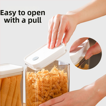 FaSoLa skaidrus kvadratinis plastikinis virtuvės grūdų laikymo indas, sandarus drėgmei atsparus, 800–1000 ml