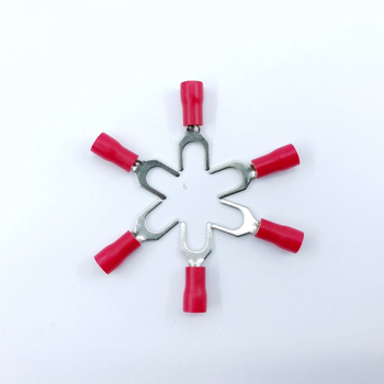 Τερματικό καλωδίου ψυχρής πίεσης SV1.25-3, σε σχήμα πιρούνι, προμονωμένο, χαλκός