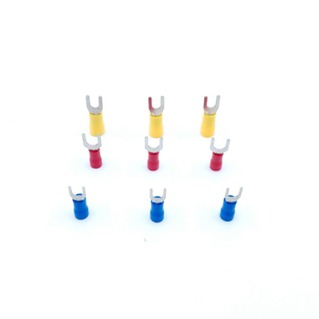 Τερματικό καλωδίου ψυχρής πίεσης SV1.25-3, σε σχήμα πιρούνι, προμονωμένο, χαλκός