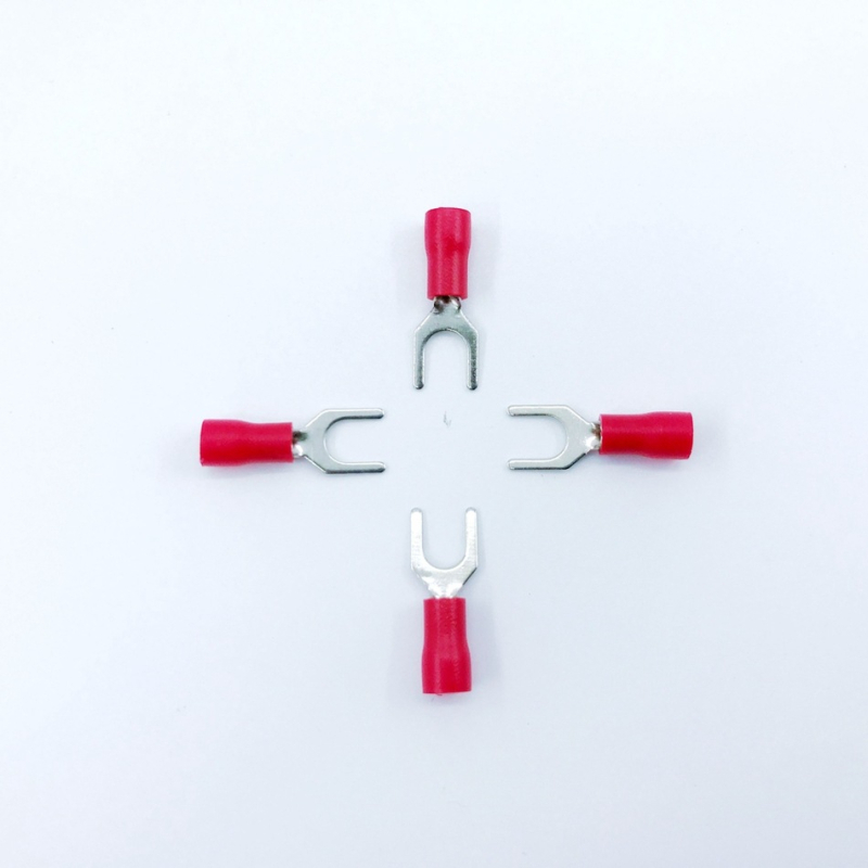 Τερματικό καλωδίου ψυχρής πίεσης SV1.25-3, σε σχήμα πιρούνι, προμονωμένο, χαλκός