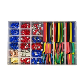 Fanlian Boxovaný set terminálnych blokov — 350 blokov + 328 tepelne zmršťovacích trubíc, spolu 678 kusov