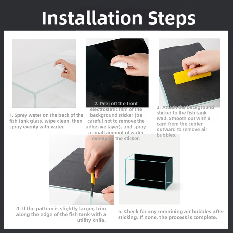Φόντο ενυδρείου – ηλεκτροστατικό υπόβαθρο για τον πυθμένα του ενυδρείου, γυάλινο διακοσμητικό φιλμ, Μάρκα: BESSN, Υλικό: Άλλο, Δεν είναι εισαγόμενο