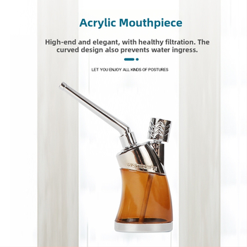 Hookah dubultās lietošanas ar caurspīdīgu daudzfiltru sistēmu, plastmasas korpuss, moderns japāņu minimalistiskais dizains
