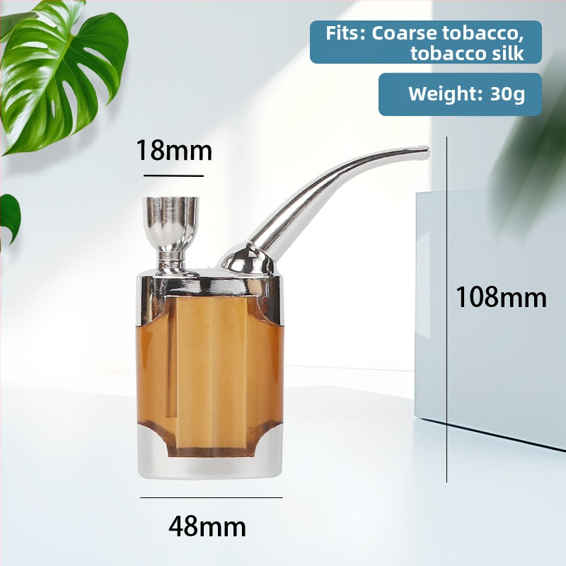 Hookah dubultās lietošanas ar caurspīdīgu daudzfiltru sistēmu, plastmasas korpuss, moderns japāņu minimalistiskais dizains