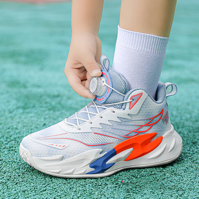 Bērnu sporta apavi badmintonam un galda tenisam, unisex, elpojošs tīklu augšpuse, EVA zole (Vecums 7–16 gadi; Augšpuse: elpojošs tīkls; Zole: EVA; Iekšējā/ ārējā lietošana; Unisex)