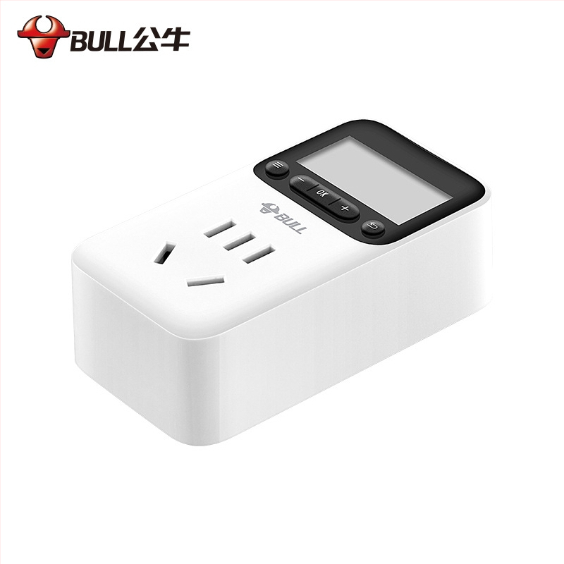 Bull D-1 elektroniskā taimeru kontaktligzda mājas lietošanai, CCC sertifikāts, ar atskaitīšanas funkciju automātiskai izslēgšanai.