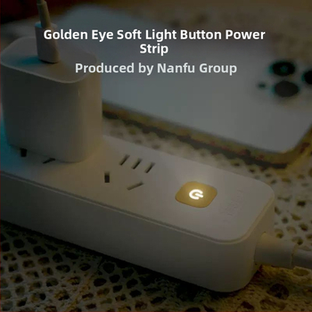 Nanfu Golden Eye viacnásobný rozbočovač s dlhým káblom pre internát a domov, panel zásuviek, bezpečné zásuvky