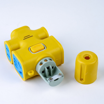 Otpornik na eksploziju podni razvodni blok sa 16 utičnica, prekidačem i indikacijskim svjetlom, bakreni vodiči, PVC kućište, 250V, 3000W