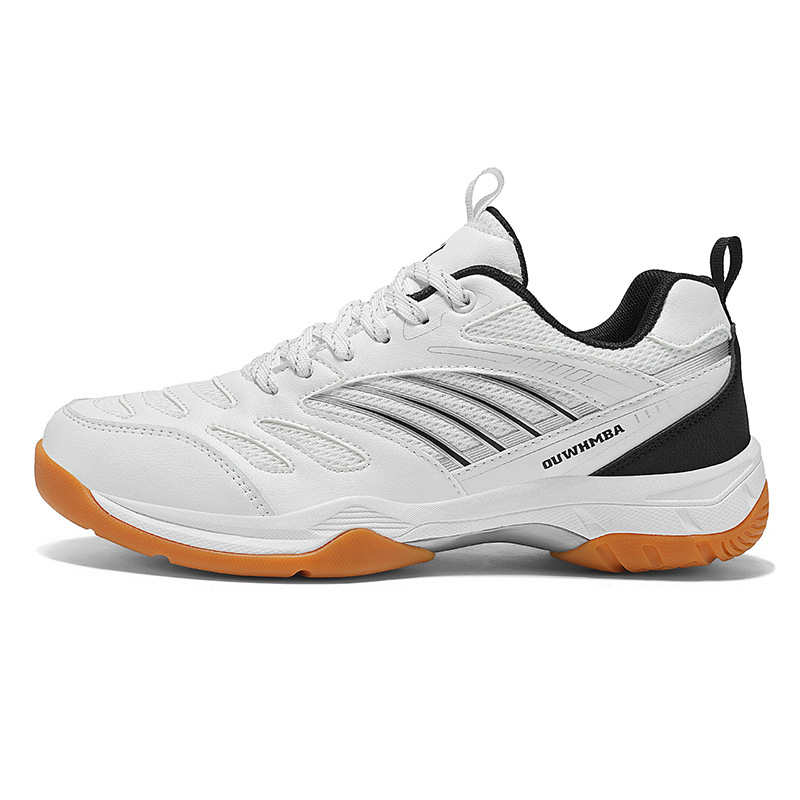 Badminton bateliai – Kvėpuojantys, Lengvi, Žemas Profilis (Viršus: Sintetinė oda; Padas: Guma; Priekinis raištis)