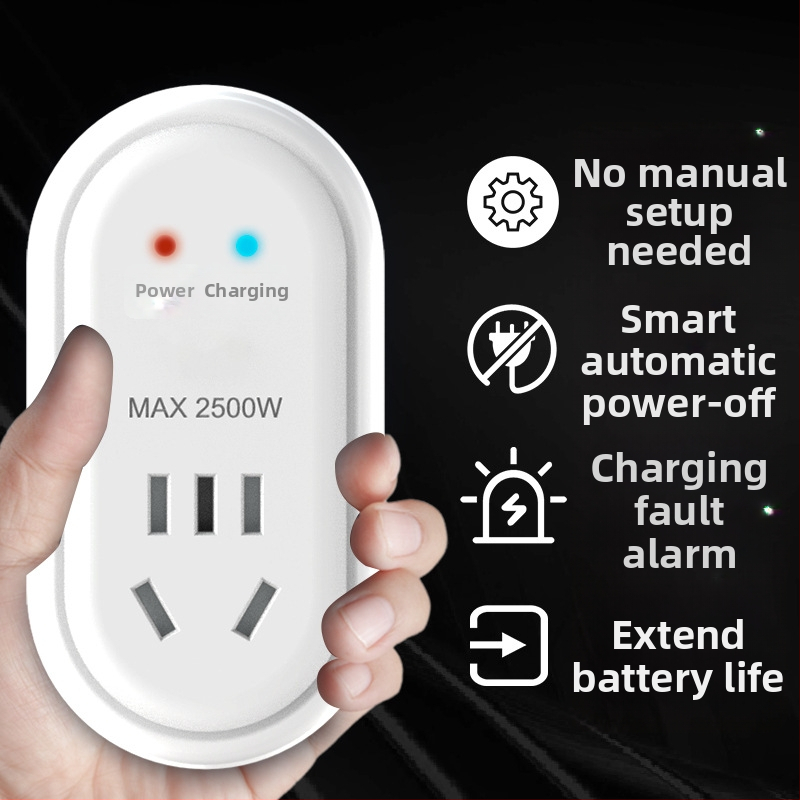 Elektromobilių įkrovimo apsauga 220V – 10A, laikmatis, automatinis išjungimas pilnai įkrovai, CCC sertifikatas