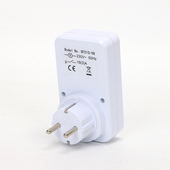 12 valandų laikmačio lizdas su įžeminimu, universalus lizdas, įkrovimo apsauga ir jungiklis