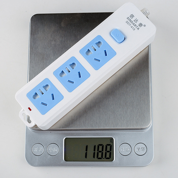 Be kabelio plėtinys su 3 lizdais ir jungikliu, su fiksuotu kabliu, biurui