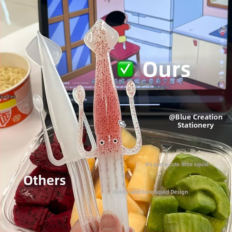 Makaronų šakutė iš dervos, japonų stiliuje, rankų darbo, vienos dalies konstrukcija, pritaikoma