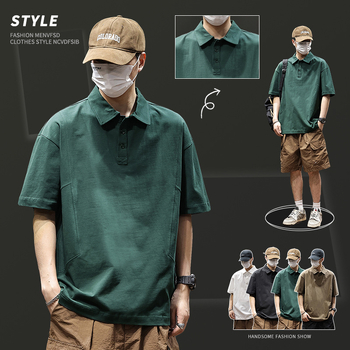 Πολό από 100% βαμβάκι, κοντομάνικο, βαρύ 280 g, χαλαρή γραμμή, απομάκρυνση υγρασίας