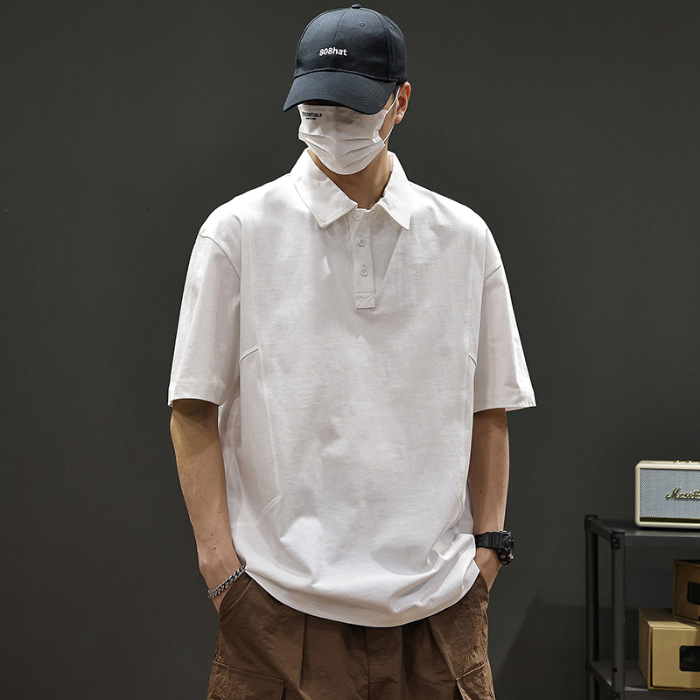 Πολό από 100% βαμβάκι, κοντομάνικο, βαρύ 280 g, χαλαρή γραμμή, απομάκρυνση υγρασίας