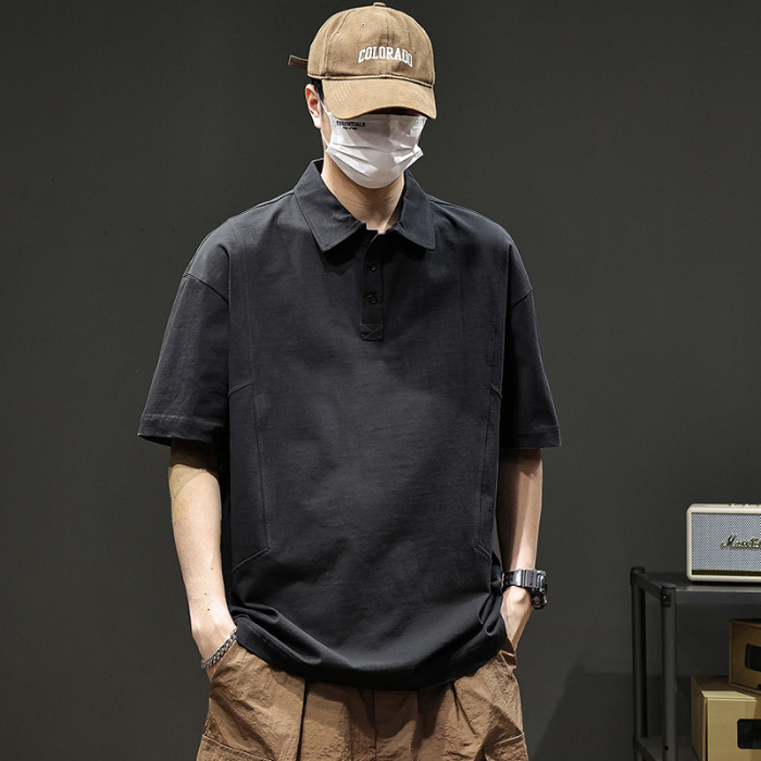 Πολό από 100% βαμβάκι, κοντομάνικο, βαρύ 280 g, χαλαρή γραμμή, απομάκρυνση υγρασίας