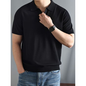 Πόλο πουκάμισο με κοντά μανίκια, χαλαρή γραμμή, πολυεστερικό μείγμα 96%+, σχέδιο collage/splicing, διαπνέον και απομακρύνει την υγρασία