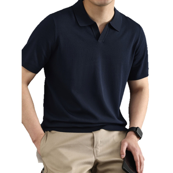 Πόλο πουκάμισο με κοντά μανίκια, χαλαρή γραμμή, πολυεστερικό μείγμα 96%+, σχέδιο collage/splicing, διαπνέον και απομακρύνει την υγρασία