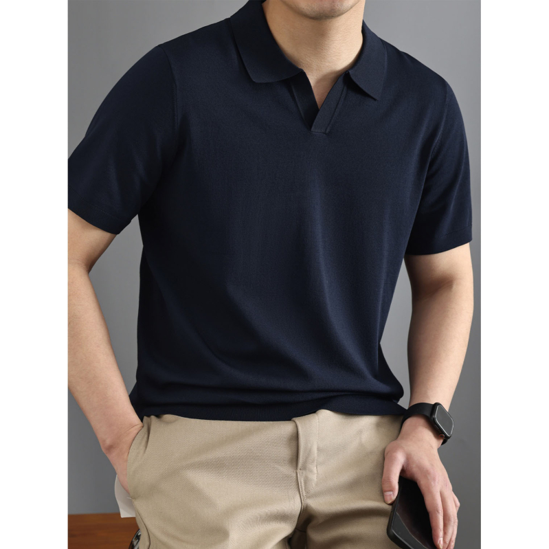 Πόλο πουκάμισο με κοντά μανίκια, χαλαρή γραμμή, πολυεστερικό μείγμα 96%+, σχέδιο collage/splicing, διαπνέον και απομακρύνει την υγρασία