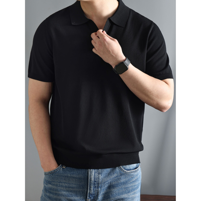 Πόλο πουκάμισο με κοντά μανίκια, χαλαρή γραμμή, πολυεστερικό μείγμα 96%+, σχέδιο collage/splicing, διαπνέον και απομακρύνει την υγρασία