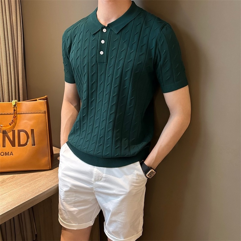 Muška pletena polo majica kratkih rukava, uski kroj, mješavina poliester, prozračna, odvodi vlagu