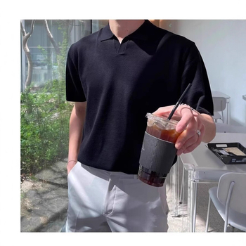 Πόλο πουκάμισο – Κορεάτικο στυλ, κοντό μανίκι, άνετη γραμμή, λεπτό ύφασμα