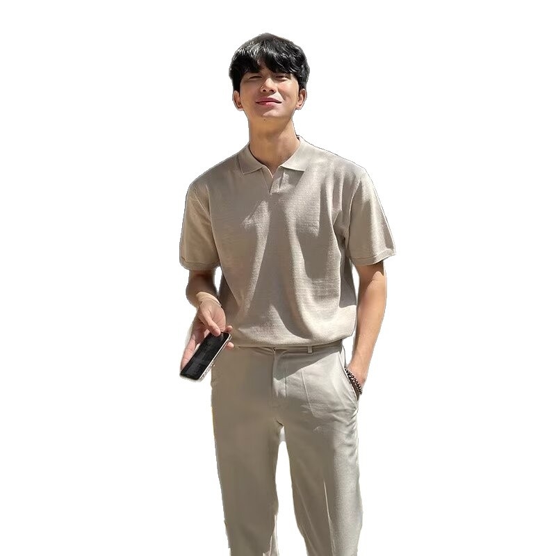 Πόλο πουκάμισο – Κορεάτικο στυλ, κοντό μανίκι, άνετη γραμμή, λεπτό ύφασμα