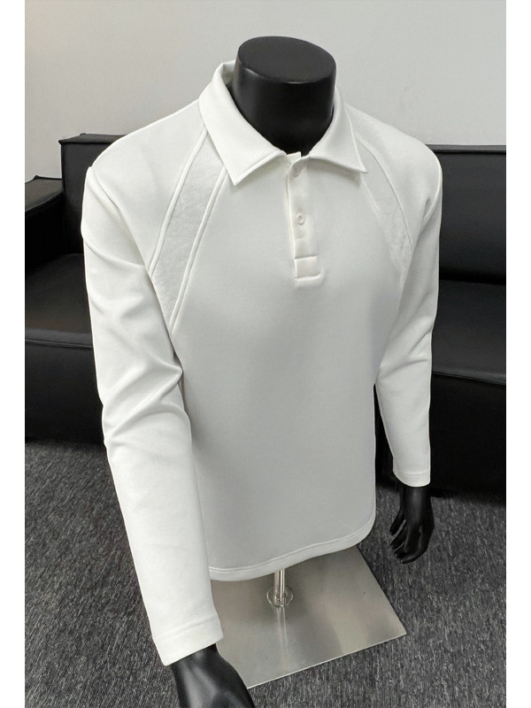 Polo majica s dugim rukavima, slobodan kroj, poliester (31–50% poliester • jesen 2025)