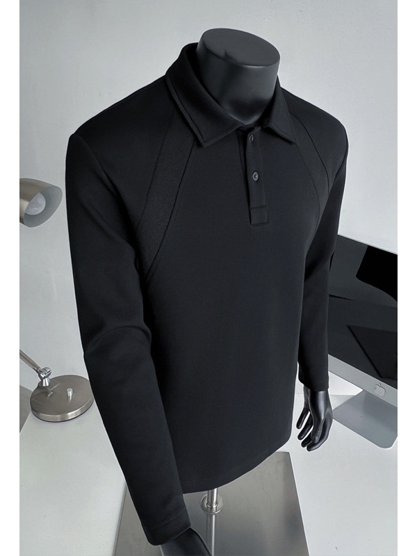 Polo majica s dugim rukavima, slobodan kroj, poliester (31–50% poliester • jesen 2025)