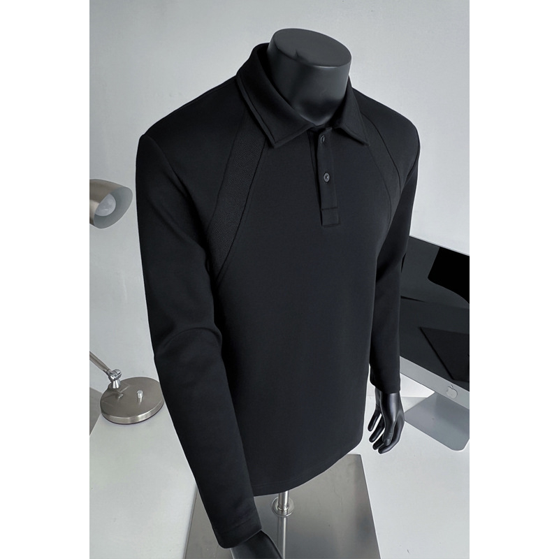 Polo majica s dugim rukavima, slobodan kroj, poliester (31–50% poliester • jesen 2025)