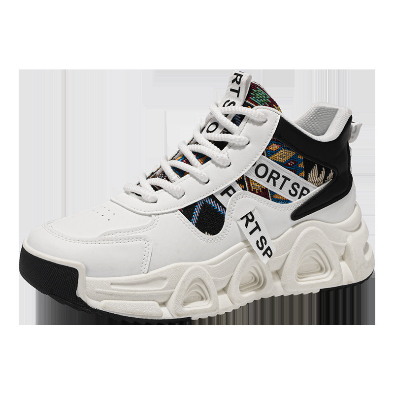 Ανδρικά sneakers με φαρδιά σόλα – επάνω μέρος TPU + συνθετικό δέρμα + ύφασμα, κλείσιμο με κορδόνια, πάτος EVA, στρογγυλή μύτη