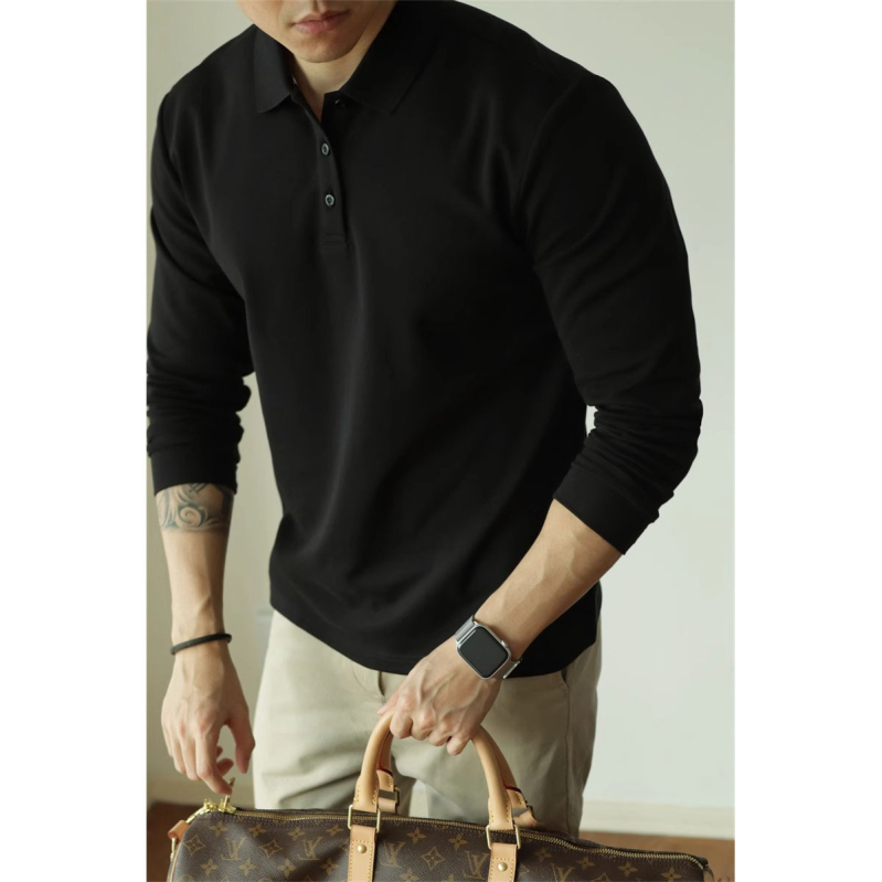 Πόλο μπλουζάκι με λεπτομέρεια patchwork - κοντό μανίκι, 96% πολυεστέρας, συνθετικό μείγμα ινών