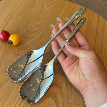 Mangova žlica za posluživanje — 304 nehrđajući čelik, duga drška, ogledni sjaj, minimalistički stil INS