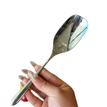 Mangova žlica za posluživanje — 304 nehrđajući čelik, duga drška, ogledni sjaj, minimalistički stil INS