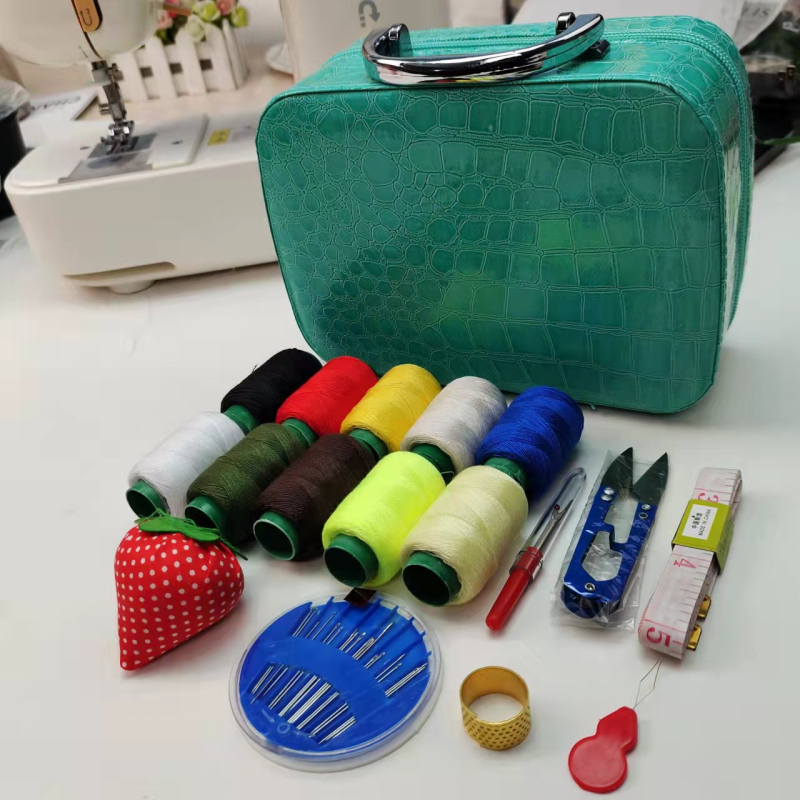 Wangpin adatų ir siuvimo dėžutė – nešiojama, 80 vnt komplektas, retro Pietryčių Azijos stilius