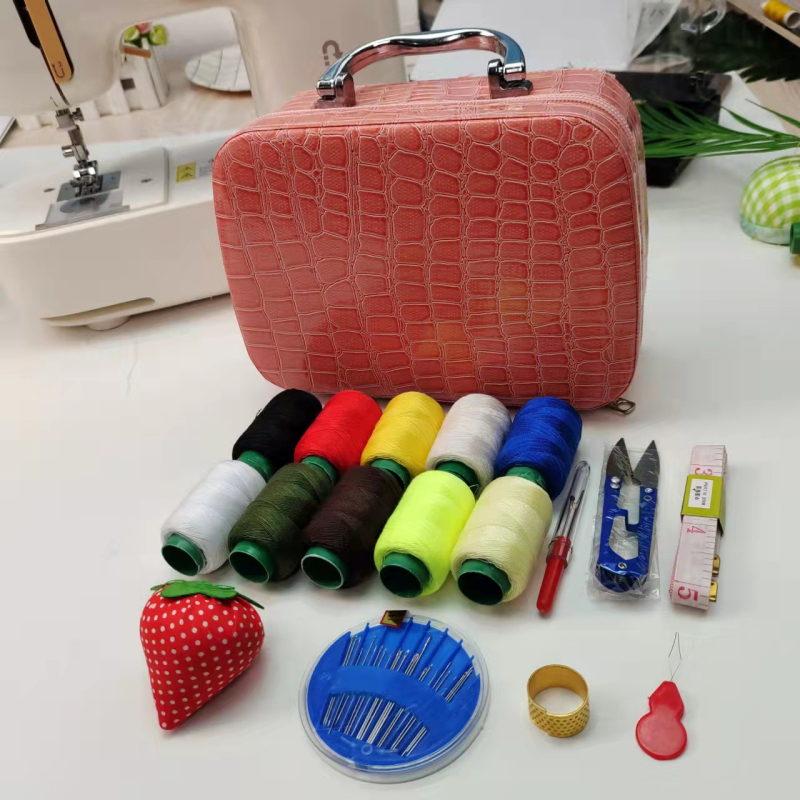 Wangpin adatų ir siuvimo dėžutė – nešiojama, 80 vnt komplektas, retro Pietryčių Azijos stilius