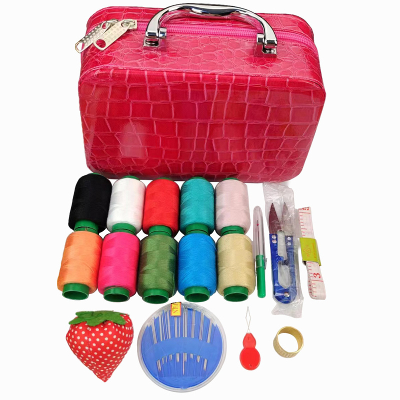 Wangpin adatų ir siuvimo dėžutė – nešiojama, 80 vnt komplektas, retro Pietryčių Azijos stilius