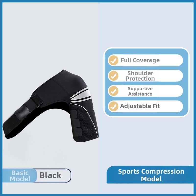 Kompresinės sportinės pečių pagalvėlės suaugusiems, iš poliesterio pluošto, stabilizuojantis apsauginis peties diržas visoms sporto šakoms