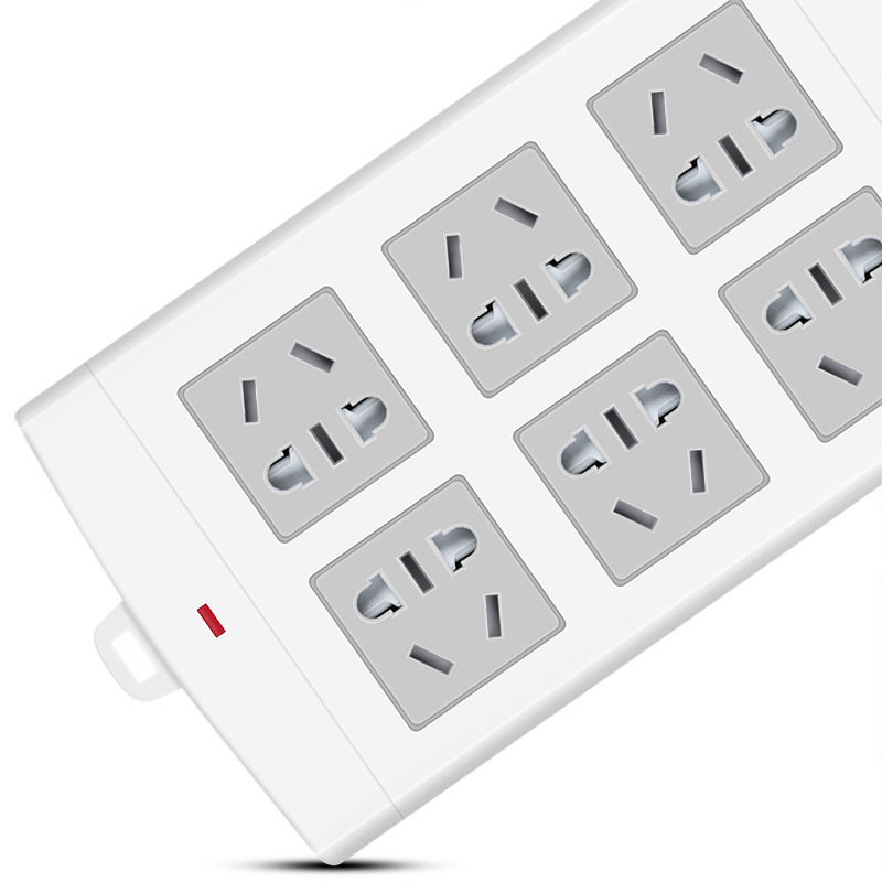 Deli 18206 6 lizdų maitinimo kilpa su 5 m laido, 2500W, ABS korpusas, 250V, biurui/namams