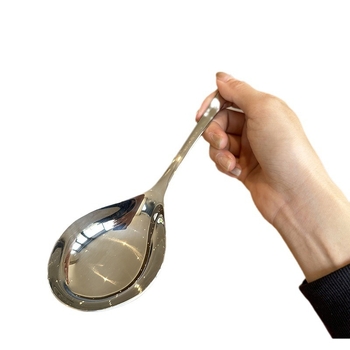 Κουτάλι σούπας με μακριά λαβή από ανοξείδωτο χάλυβα 316 – μάρκα Clang, μοντέρνος μινιμαλισμός, μονόχρωμο σχέδιο, γυαλισμένη επιφάνεια καθρέφτη