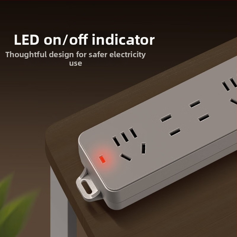 CHNT paplašinātājs ar 4 kontaktligzdām un 5 atverēm, 5 m kabelis, AC 220-240V, jauns nacionālais standarts