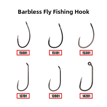 Bez bodīgiem mušu makšķerēšanas āķiem, piemēroti fly fishing, 1000 gab. kastē, straumei