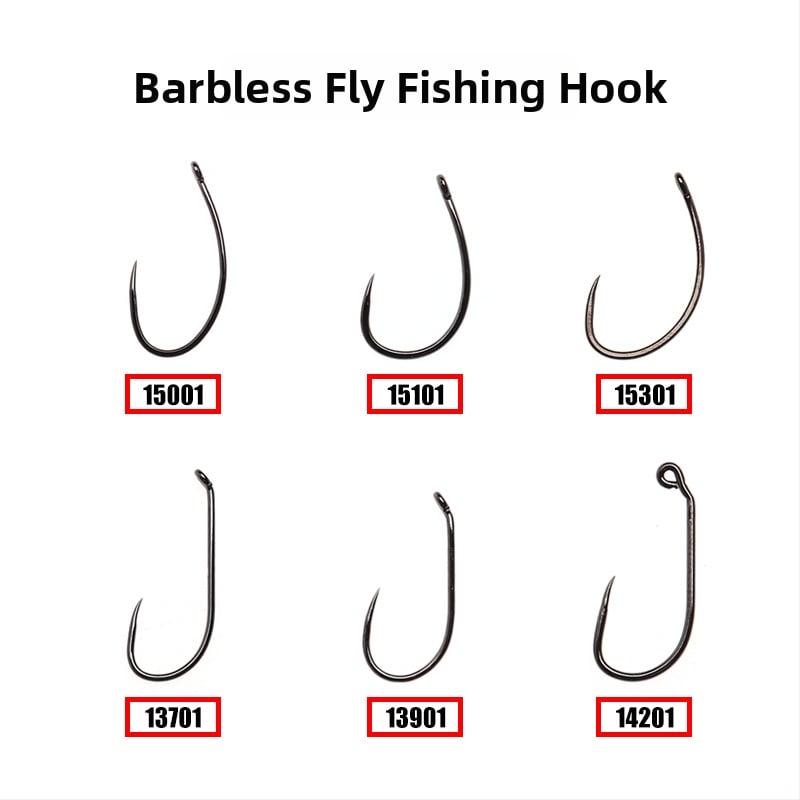 Bez bodīgiem mušu makšķerēšanas āķiem, piemēroti fly fishing, 1000 gab. kastē, straumei